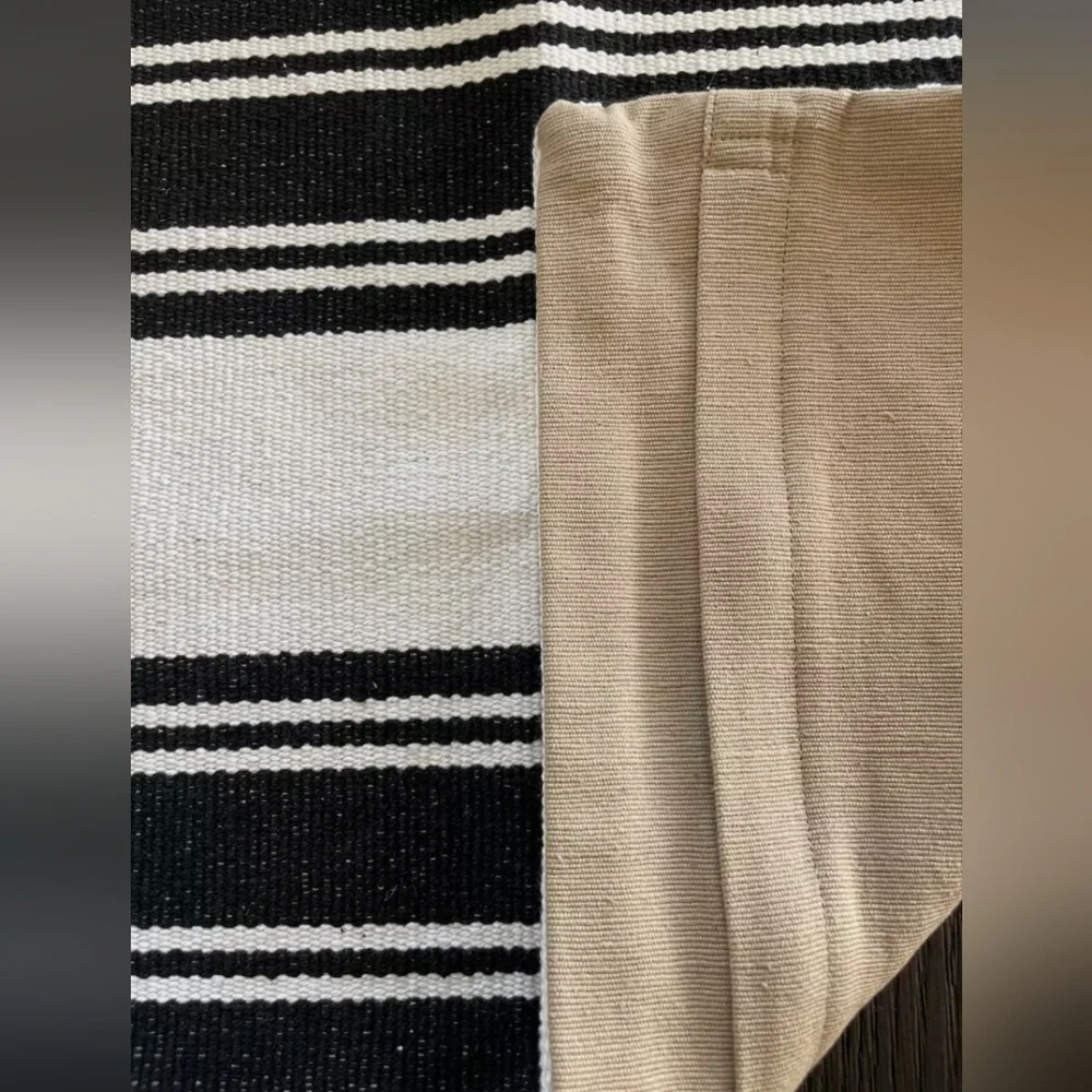 Awning Stripe Dehurrie Pillow Cover Black And White Stripe Pottery Barn